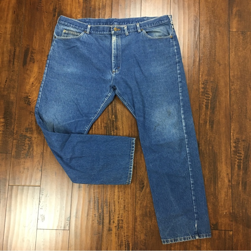 LL BEAN Men’s Jeans Straight Leg Medium Wash VINTAGE 90’s/00’s 48 x 32